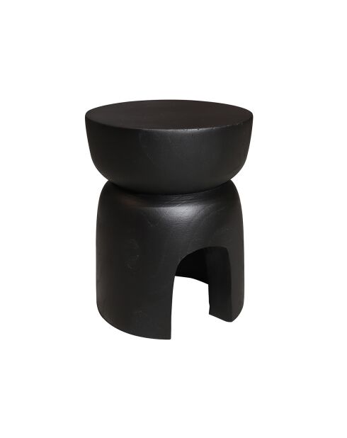 Meuble D'Appoint en Bois de Paulownia Tree noir - 32x32x40 cm