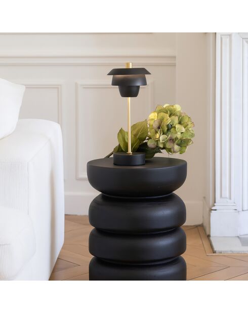 Meuble D'Appoint en bois de Paulownia Tao noir - 31x31x40 cm