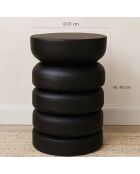 Meuble D'Appoint en bois de Paulownia Tao noir - 31x31x40 cm