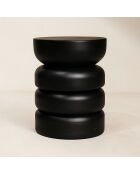Meuble D'Appoint en bois de Paulownia Tao noir - 31x31x40 cm