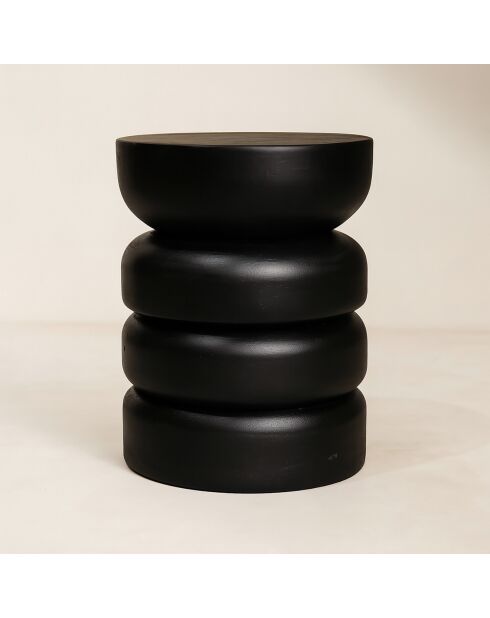 Meuble D'Appoint en bois de Paulownia Tao noir - 31x31x40 cm
