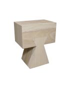 Meuble D'Appoint en Bois de Paulownia Naturel Line naturel - 35x22.5x42 cm