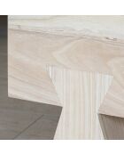 Meuble D'Appoint en Bois de Paulownia Naturel Line naturel - 35x22.5x42 cm