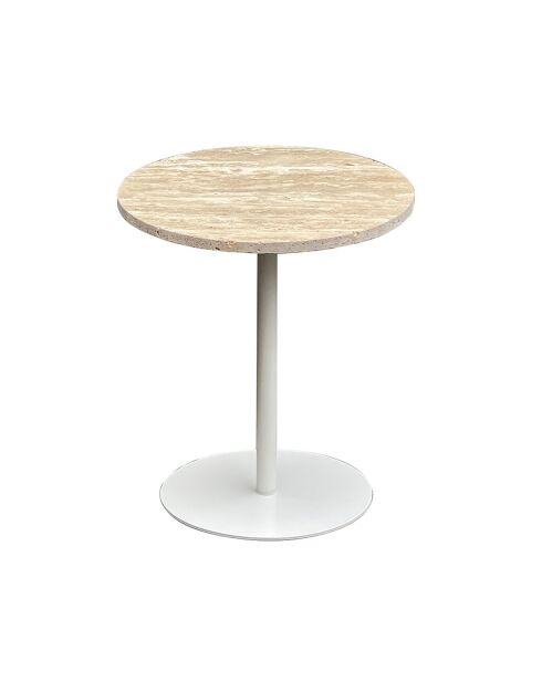 Meuble d'appoint Travi beige/blanc - 40x40x45 cm