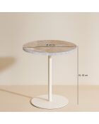 Travi bijzetkast beige/wit - 40x40x45 cm