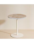 Travi bijzetkast beige/wit - 40x40x45 cm