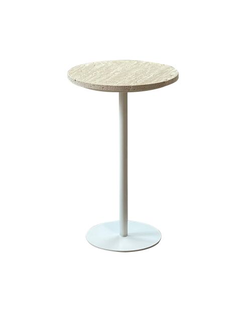 Meuble d'appoint Travi beige/blanc - 35x35x56 cm