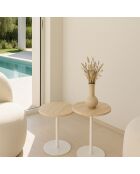 Meuble d'appoint Travi beige/blanc - 35x35x56 cm