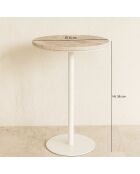 Meuble d'appoint Travi beige/blanc - 35x35x56 cm