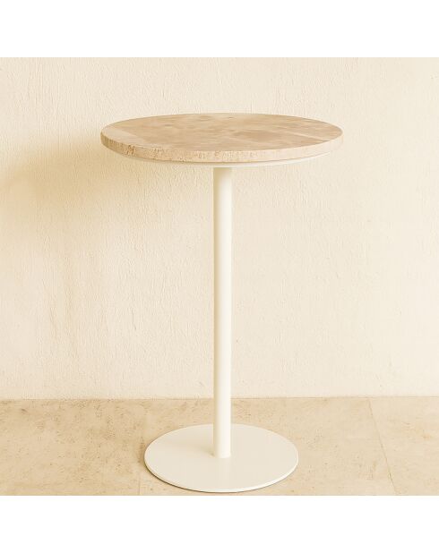 Meuble d'appoint Travi beige/blanc - 35x35x56 cm