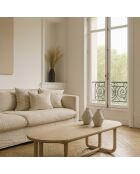 Table basse en pin recyclé kristen beige - 160x70x40 cm