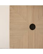 Buffet 4 portes en pin recyclé Kristen beige - 160x49x80 cm