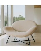 Canapé en bouclette duke sable - 130x76x79 cm