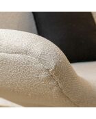 Canapé en bouclette duke sable - 130x76x79 cm