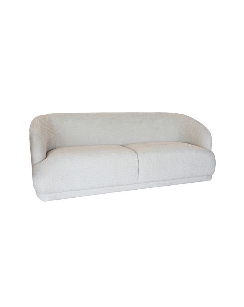 Canapé en Velours Huton écru - L.203xH.72xP.94 cm