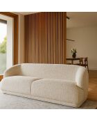 Canapé en Velours Huton écru - L.203xH.72xP.94 cm