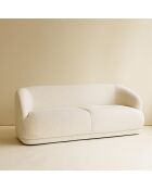 Canapé en Velours Huton écru - L.203xH.72xP.94 cm