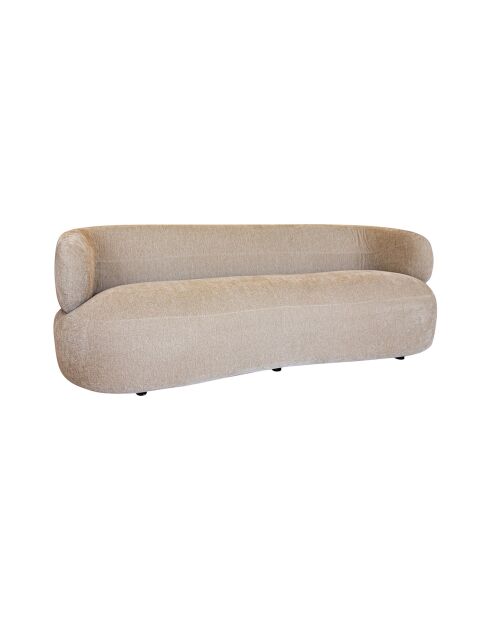 Canapé en Velours Glove beige - L.231xH.78xP.91 cm