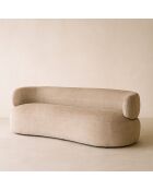 Canapé en Velours Glove beige - L.231xH.78xP.91 cm