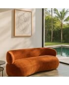 Canapé en Velours Glove terracotta - L.231xH.78xP.91 cm