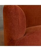 Canapé en Velours Glove terracotta - L.231xH.78xP.91 cm