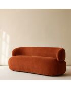 Canapé en Velours Glove terracotta - L.231xH.78xP.91 cm