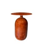 Meuble d'appoint en métal émaillé bodo marron - D.40x51 cm