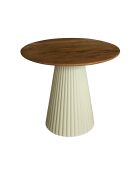 Meuble d'appoint Fjord blanc/naturel - 48x48x42 cm
