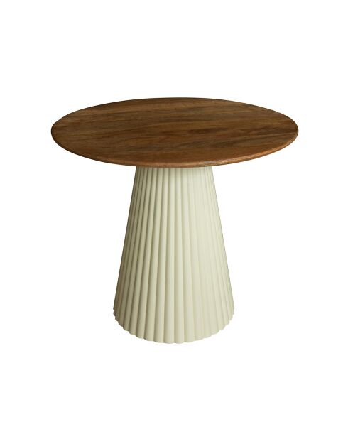 Meuble d'appoint Fjord blanc/naturel - 48x48x42 cm