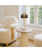 Meuble d'appoint Fjord blanc/naturel - 48x48x42 cm
