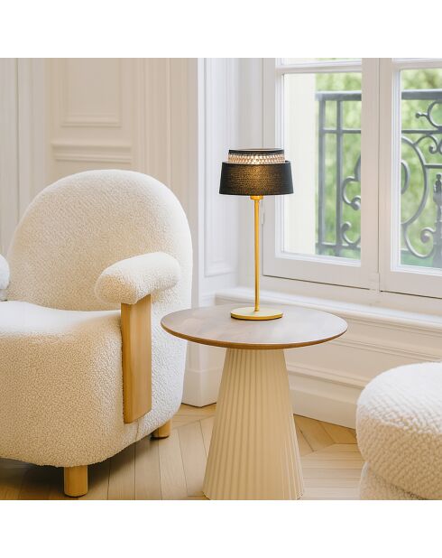 Meuble d'appoint Fjord blanc/naturel - 48x48x42 cm