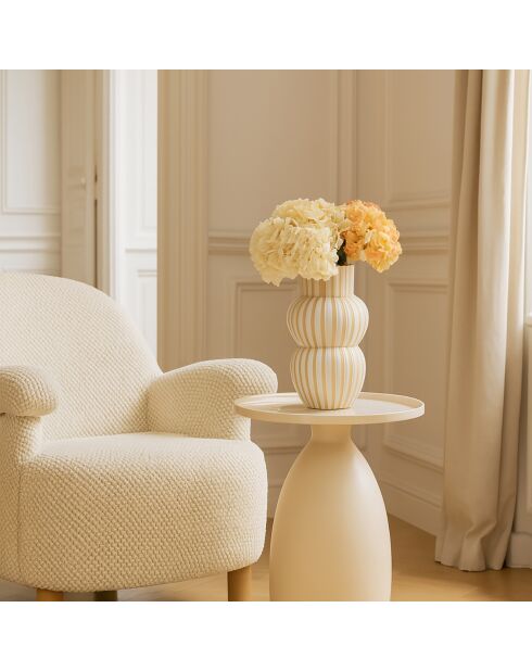 Meuble d'appoint Volda blanc/ivoire  - 41x41x51 cm