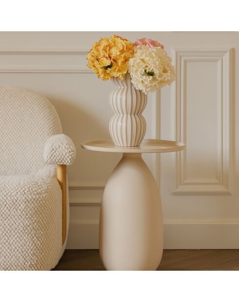 Meuble d'appoint Volda blanc/ivoire  - 41x41x51 cm