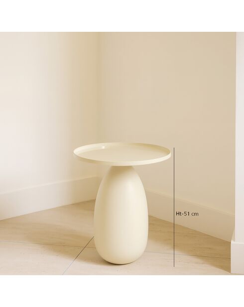Meuble d'appoint Volda blanc/ivoire  - 41x41x51 cm
