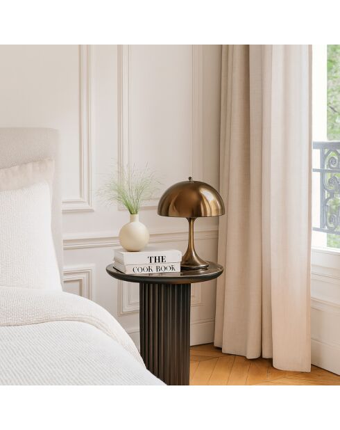 Meuble d'appoint en manguier Soren noir - 45x42x41 cm