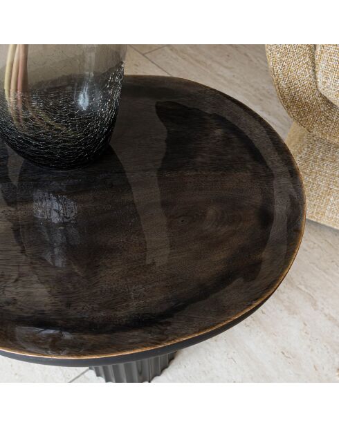 Meuble d'appoint en manguier Soren noir - 45x42x41 cm