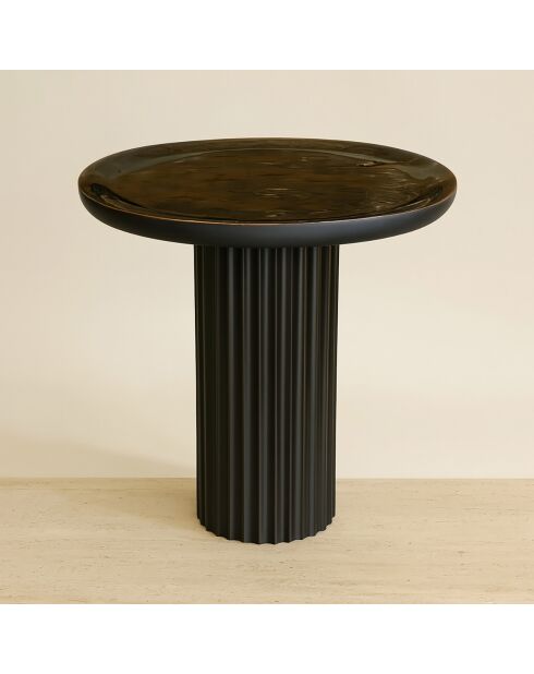 Meuble d'appoint en manguier Soren noir - 45x42x41 cm