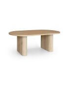 Table basse ovale effet bois quito naturel - 110x60x40 cm