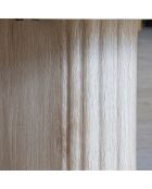 Table basse ovale effet bois quito naturel - 110x60x40 cm