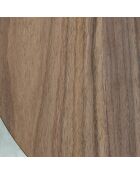 Table basse ovaleeffet bois sierra naturel - 110x60x40 cm