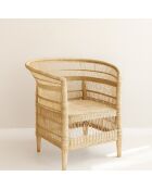 Fauteuil Rotin Zomba naturel - 76x50x82 cm
