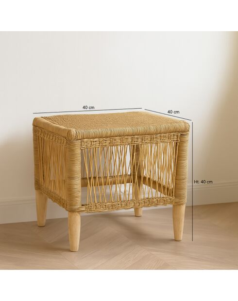 Table d'appoint Zomba marron - 40x40x40 cm