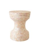 Meuble d'appoint en coquille de capiz elora rose - 35x35x45 cm