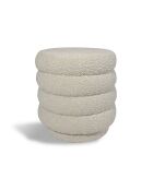 Pouf pivotant en Bouclette Linus beige - 44.5x44.5x45 cm
