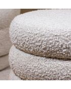 Pouf pivotant en Bouclette Linus beige - 44.5x44.5x45 cm
