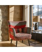Fauteuil en kilim brodé à la main inca multicolore - 68x77.5x70 cm
