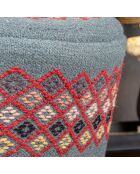 Fauteuil en kilim brodé à la main inca multicolore - 68x77.5x70 cm