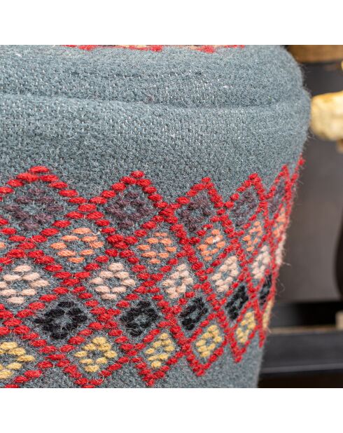 Fauteuil en kilim brodé à la main inca multicolore - 68x77.5x70 cm