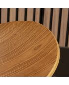 2 Chaises en Bois Gaspard marron/noir - 49x57.5x82.5 cm