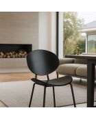 2 Chaises en Bois Gaspard noires - 49x57.5x82.5 cm